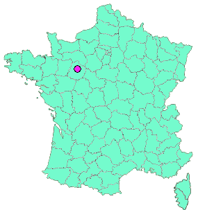 Localisation en France de la geocache Savigné #42 - La facile
