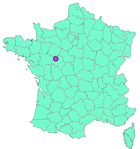 Localisation en France de la geocache 3 - ici , on en bave