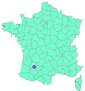 Localisation en France de la geocache VV Sérignac - Agen # 4 - déversoir n° 2