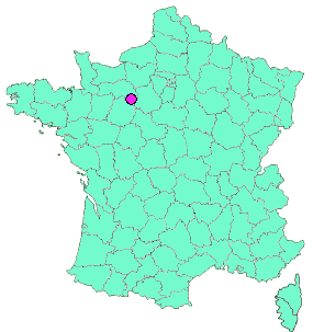 Localisation en France de la geocache l'entrèe de st jean la foret 