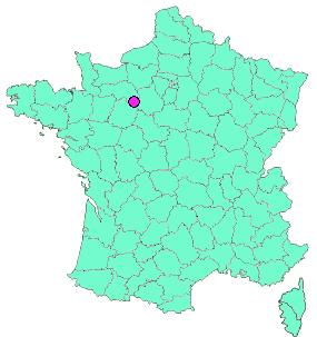 Localisation en France de la geocache #Betigny Gaulard Bonus