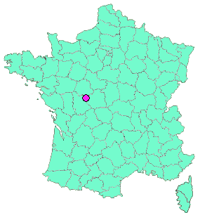 Localisation en France de la geocache Le chateau de Rouvray [1ère GC chambonnaise] 