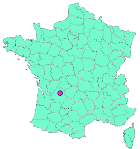 Localisation en France de la geocache La mare de Chauzanaud