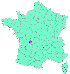 Localisation en France de la geocache Arbres remarquables 87 - Chêne de Bramefan