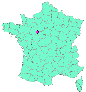 Localisation en France de la geocache CR Savignard #28 - La Grosse Pierre II