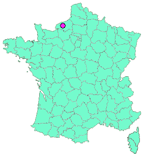 Localisation en France de la geocache Commune du 76 : Ectot-les-Baons