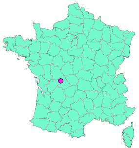 Localisation en France de la geocache Sur le toit de la Charente