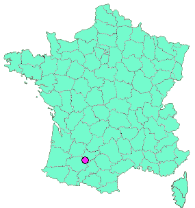 Localisation en France de la geocache Beaumont de Lomagne
