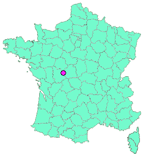 Localisation en France de la geocache Chateau du Soudun