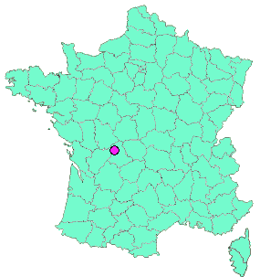 Localisation en France de la geocache Bonus Lab - Montrol-Sénard