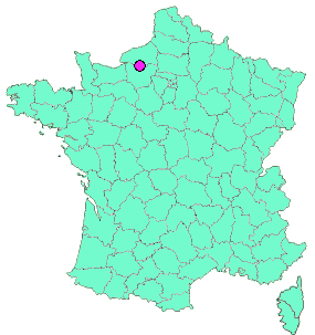 Localisation en France de la geocache manoir de Marbeuf