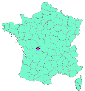 Localisation en France de la geocache Balade dans Bellac "Bonus"