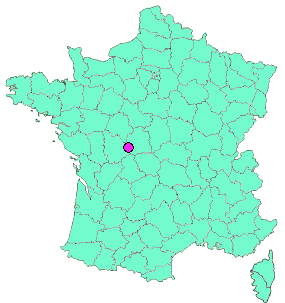 Localisation en France de la geocache Croix de Brenne #46