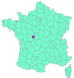 Localisation en France de la geocache Croix de Brenne #41