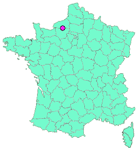 Localisation en France de la geocache 🏛 La rue de Montmorency 🏛