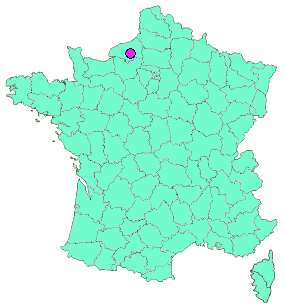 Localisation en France de la geocache L'église de Bosc-Guérard-Saint-Adrien