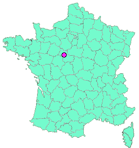 Localisation en France de la geocache GIFF 2018 Loir-et-Cher #4  - Reste 2 places