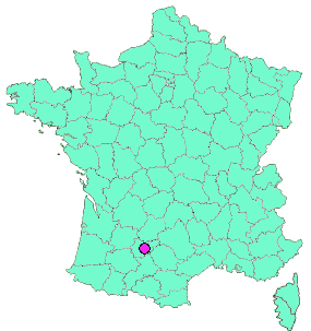 Localisation en France de la geocache 2 Ballade des Aiguillons
