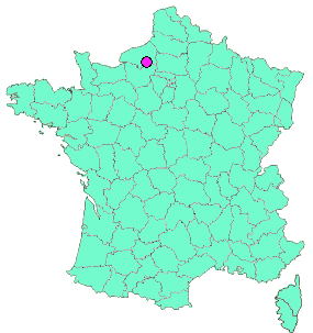 Localisation en France de la geocache Chateau de Martainville-Rue du Mouchel