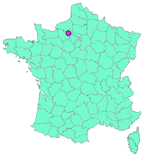 Localisation en France de la geocache Gare de Gaillon-Aubevoye