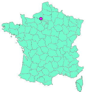 Localisation en France de la geocache Eglise Saint-Martin #1