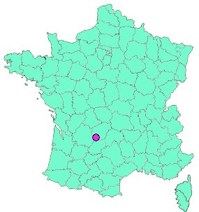 Localisation en France de la geocache AutoStop A20 "Pech-Montat" . Occitanie. II