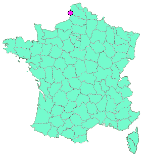 Localisation en France de la geocache [WWFM XIII] Flashmob Berckois 2016