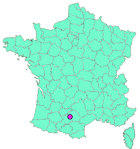 Localisation en France de la geocache Panorama Tarnais #1