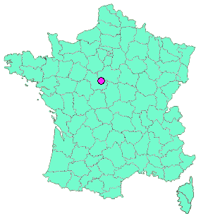 Localisation en France de la geocache Chemin entre la marolle en sologne et Villeny #6