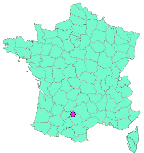 Localisation en France de la geocache #6 La vallée de Bonnan : Le Doyen