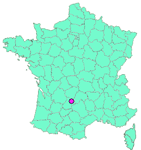 Localisation en France de la geocache MicroCity : Aynac