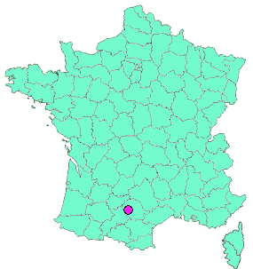 Localisation en France de la geocache Panorama Tarnais #3