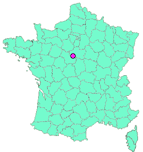 Localisation en France de la geocache Le moulin de Chartraine [LFSA-45]