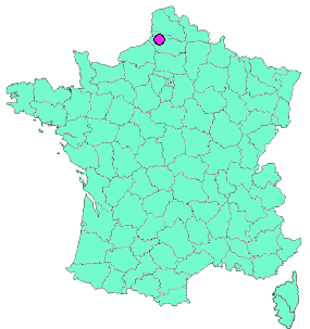 Localisation en France de la geocache ADPR #61 - Le Moulin Guidon