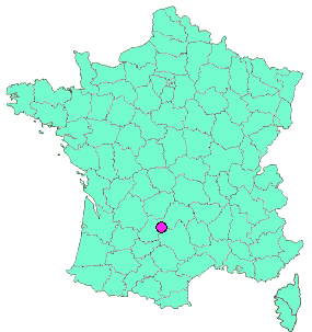 Localisation en France de la geocache Église de Saint-Bressou