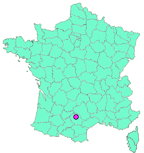 Localisation en France de la geocache Challenge (8+1)%   Tarn (81)