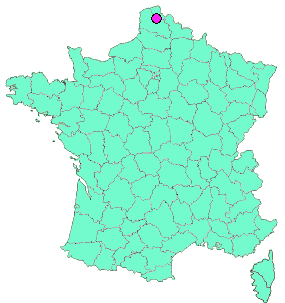 Localisation en France de la geocache #06 Aire-sur-la-Lys au fil de l'eau 💦 Plouf !