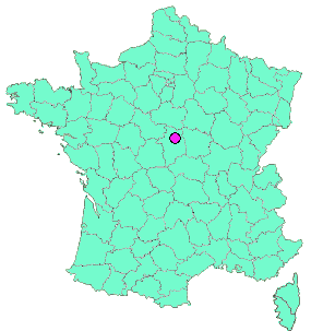 Localisation en France de la geocache Mairie de Morogues