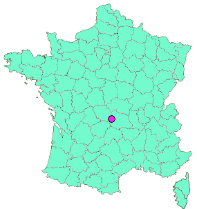Localisation en France de la geocache Les églises du 63 # 196 - Puy-Saint-Gulmier