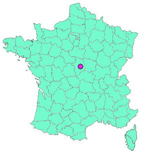 Localisation en France de la geocache AVORD- EN DIRECTION DE LA BA702