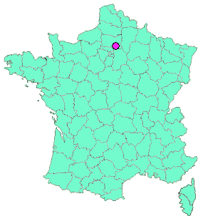 Localisation en France de la geocache La Queusse de Gargantua [Menhir de Borest]