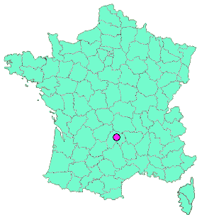 Localisation en France de la geocache #8 Vallée de l'Impradine – Bel arbre 