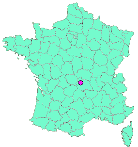 Localisation en France de la geocache POV Viaduc de la Sioule