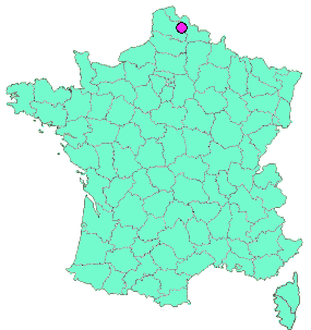 Localisation en France de la geocache [GéoCALLtour] #1/5 Fouquières-lès-Lens - Média.