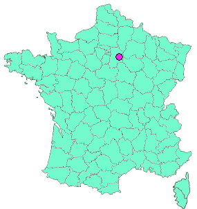 Localisation en France de la geocache Le chêne Montauban / Arbre remarquable