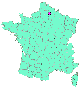 Localisation en France de la geocache Le calvaire de Remigny