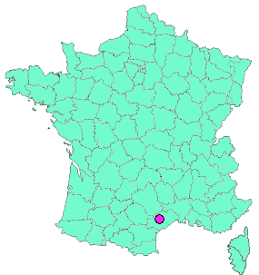 Localisation en France de la geocache Le Mas du Courbezou