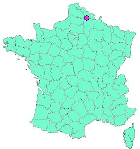 Localisation en France de la geocache COMMUNE DU NORD CLARY
