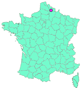 Localisation en France de la geocache Géants du Cambrésis AGLAE de VIESLY