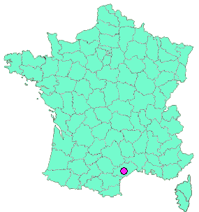 Localisation en France de la geocache AVF 34 Paulhan  Gabian 27 Gare de Roujan Neffiès